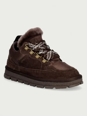 Goe sneakersy damskie zamszowe brązowy