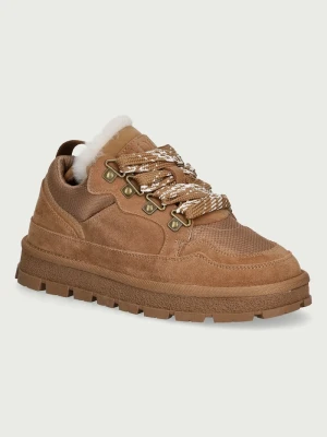 Goe sneakersy damskie zamszowe brązowy