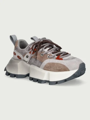 Goe sneakersy damskie zamszowe szary