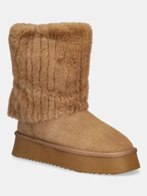 GOE śniegowce zamszowe kolor brązowy SS2N4308 BROWN