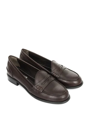 GÖNDERİ® Skórzane mokasyny w kolorze brązowym rozmiar: 41