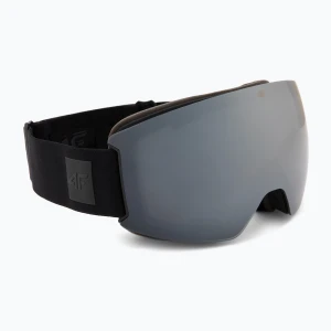 Gogle narciarskie 4F U043 deep black / silver mirror smoke