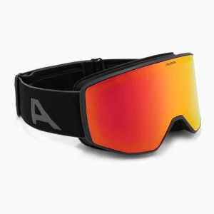 Gogle narciarskie Alpina Venet Q-Lite black matt / red