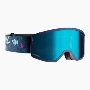 Gogle narciarskie dziecięce Atomic Four Jr Flash graphic / ocean / blue flash Granatowy