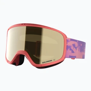 Gogle narciarskie dziecięce Salomon Lumi Acces Jr S2 sun kissed coral / flash gold Czerwony