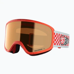 Gogle narciarskie dziecięce Salomon Rio S2 cherry tomato / flash tonic orange Czerwony