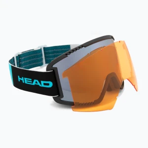 Gogle narciarskie HEAD Contex Pro 5K Race chrome / rd / 5k chrome / orange Czarny