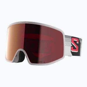 Gogle narciarskie Salomon Sentry Pro Sigma S3 translucent frozen / sigma fire red Biały