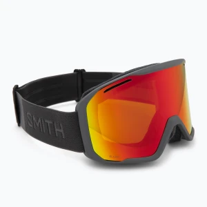 Gogle narciarskie Smith Blazer slate / red sol-x mirror Czarny