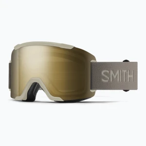 Gogle narciarskie Smith Squad S3 chalk / chromapop sun black gold mirror Beżowy