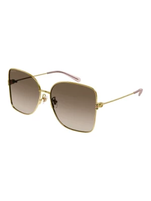 Gold/Brown Shaded Sunglasses Gucci