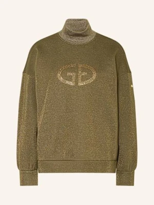 Goldbergh Bluza Nierozpinana Z Błyszczącą Przędzą I Ozdobnymi Kamykami gruen