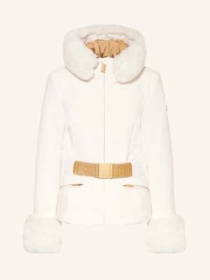 Goldbergh Kurtka Narciarska Z Puchu Prezioso Z Odpinanym Sztucznym Futerkiem weiss