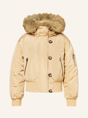 Goldbergh Puchowa Kurtka Narciarska Jeanne Z Odpinanym Sztucznym Futrem beige