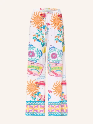 Goldbergh Spodnie Z Dżerseju Zenzera Z Kamieniami Ozdobnymi weiss