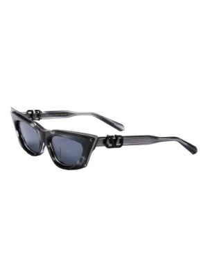 Goldcut Sunglasses - Black Swirl Rhodium Valentino