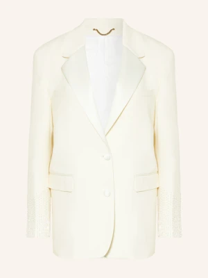Golden Goose Blezer Z Ozdobnymi Kamykami weiss KREMOWY