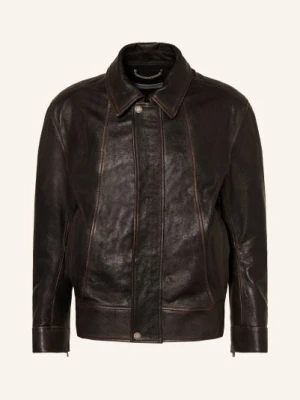 Golden Goose Kurtka Skórzana schwarz