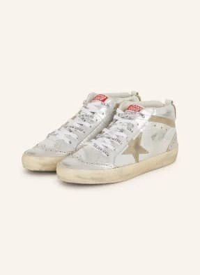 Golden Goose Sneakersy Mid Star silber