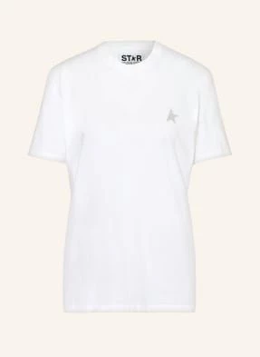 Golden Goose T-Shirt Star Z Błyszczącą Przędzą weiss