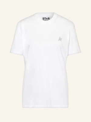 Golden Goose T-Shirt Star Z Błyszczącą Przędzą weiss