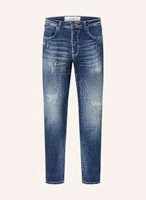 Goldgarn Denim Jeansy W Stylu Destroyed u2 Tapered Fit blau