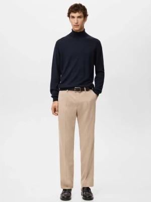Zdjęcie produktu Golf 100% wełna merino granatowy - Mężczyzna - - MANGO MAN