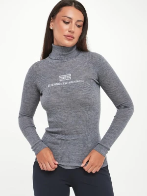 Golf damski wełniany z logo ELISABETTA FRANCHI