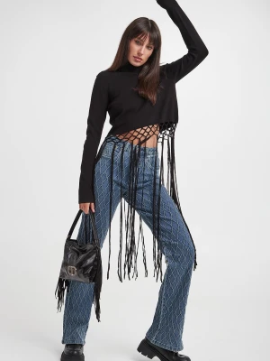 Golf damski z frędzlami GESTUZ