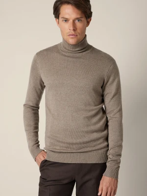 Golf Męski Beżowy z Wiskozą Sigmar Lancerto