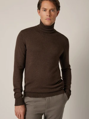 Golf Męski Brązowy z Wiskozą Sigmar Lancerto