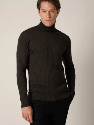 Golf Męski Brązowy z Wiskozą Vorn Lancerto