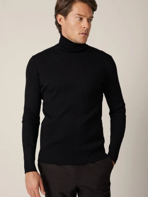 Golf Męski Czarny z Wiskozą Vorn Lancerto