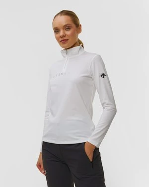 Golf Narciarski Damski Descente Chest Logo T-neck Biały