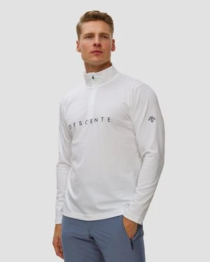 Golf Narciarski Męski Descente Chest Logo T-neck Biały