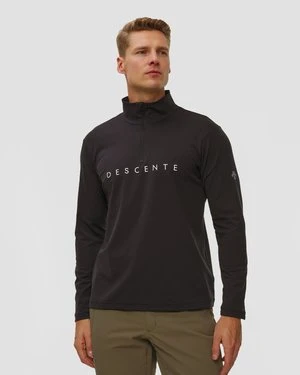 Golf Narciarski Męski Descente Chest Logo T-neck Czarny