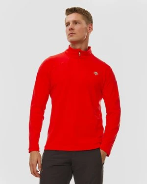 Golf Narciarski Męski Descente Classic T-neck Czerwony