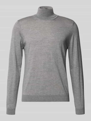 Golf o kroju regular fit z czystej, żywej wełny model ‘MUSSO’ Boss