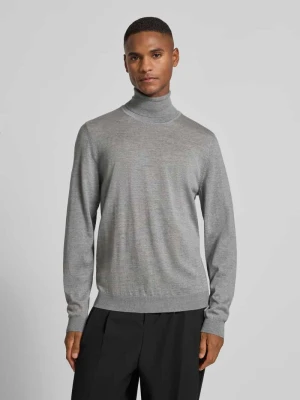 Golf o kroju regular fit z czystej, żywej wełny model ‘MUSSO’ Boss