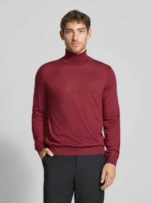 Golf o kroju regular fit z czystej, żywej wełny model ‘MUSSO’ Boss