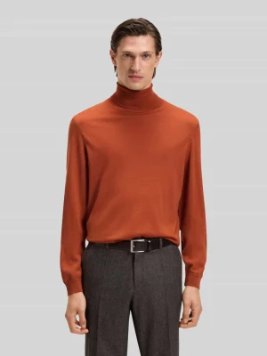 Golf o kroju regular fit z czystej, żywej wełny model ‘MUSSO’ Boss