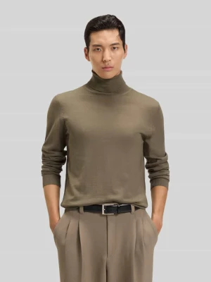 Golf o kroju regular fit z czystej, żywej wełny model ‘MUSSO’ Boss