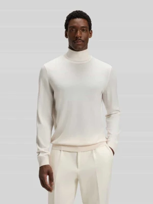 Golf o kroju regular fit z czystej, żywej wełny model ‘MUSSO’ Boss