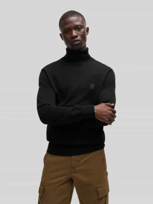 Golf o kroju regular fit z mieszanki bawełny i kaszmiru model ‘'AKIRO_S’ Boss Orange