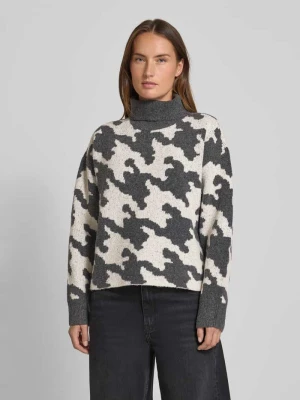 Golf o kroju regular fit ze wzorem na całej powierzchni model ‘HURLEY’ Vero Moda