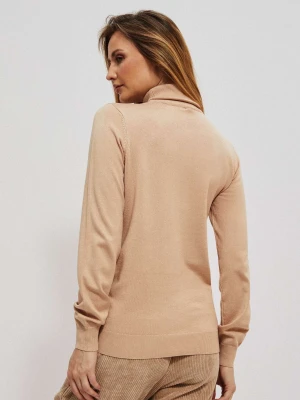 Golf z dzianiny beżowy Moodo