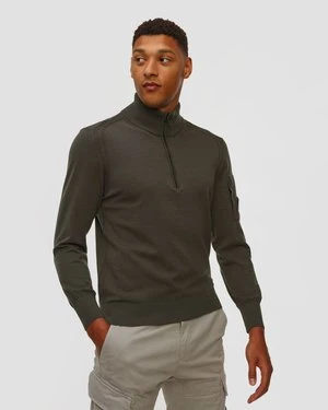 Golf z zamkiem męski C.P. Company Extrafine Merino Wool Half Zip Sweater szary CP Company