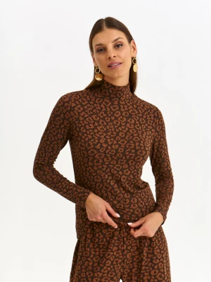 Golfy damskie brązowy - SGO0251BR golf długi rękaw - TOP SECRET - Odzieżowy sklep internetowy TOP SECRET