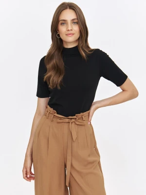 Golfy damskie czarny - SGO0277CA golf krótki rękaw - TOP SECRET - Odzieżowy sklep internetowy TOP SECRET