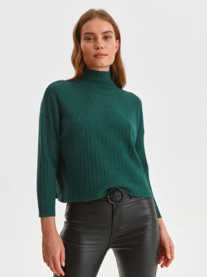 Golfy damskie zielony - SSW3443ZI sweter golf długi rękaw - TOP SECRET - Odzieżowy sklep internetowy TOP SECRET